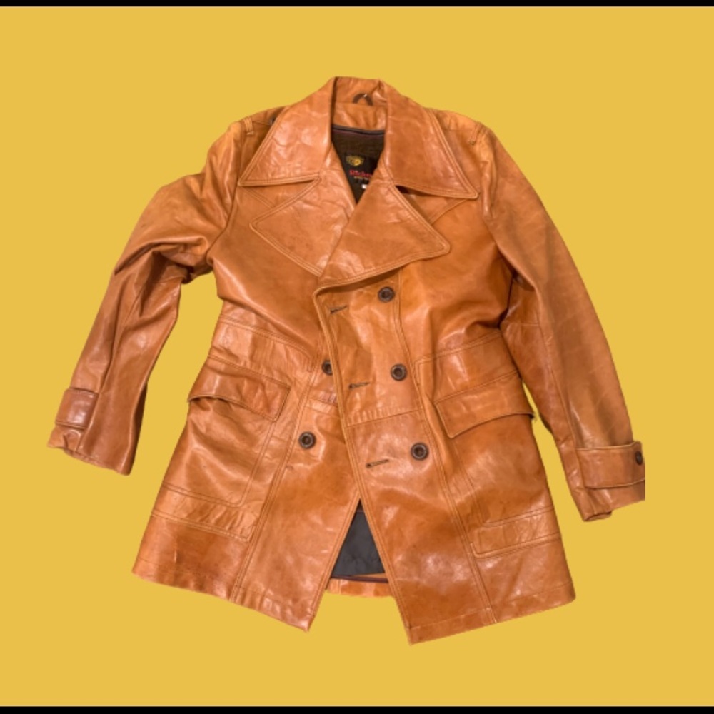 Vintage 70s Richman brothers leather jacket faux fur lined